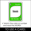 Fry's Sight Words Card Game - Fourth Hundred Words - Plays like UNO - Hot Chocolate Teachables