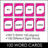 Fry's Sight Words Card Game - Tenth Hundred Words - Plays like UNO - Hot Chocolate Teachables