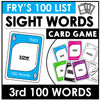 Fry's Sight Words Card Game - Third 100 Words for 3rd Grade - Plays like UNO - Hot Chocolate Teachables