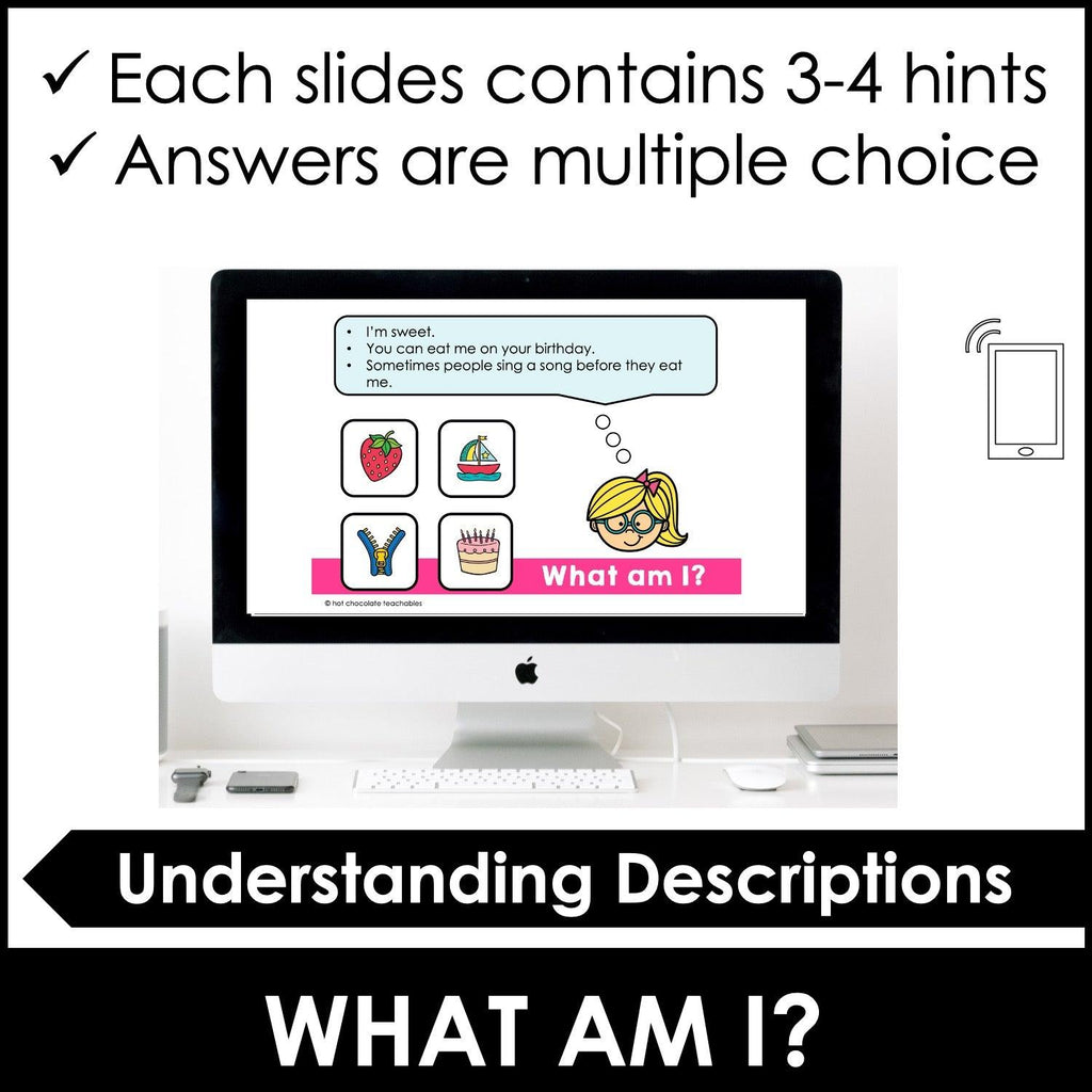 Guessing Game on Google Slides™ - Guess the Object? | Vocabulary Building Game - Hot Chocolate Teachables