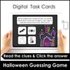 Halloween Guessing Game BOOM CARDS Vocabulary Digital Task Cards - Hot Chocolate Teachables