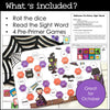 Halloween Sight Word Game Boards : Dolch Pre-Primer & Primer List - Hot Chocolate Teachables