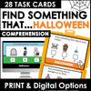 Halloween Task Cards: Basic Vocabulary Comprehension Activity for ESL, ELA, ELL - Hot Chocolate Teachables