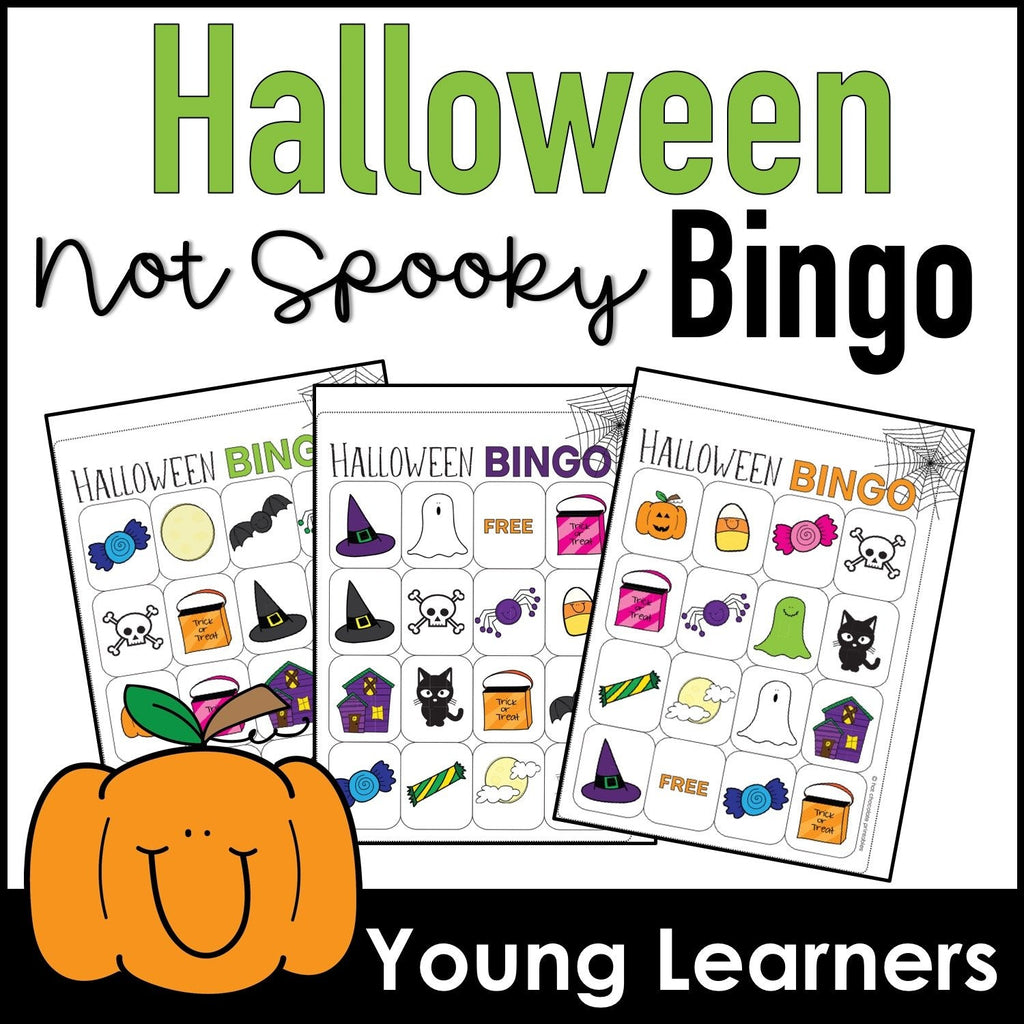 Halloween Vocabulary Bingo Game for Young Learners - Hot Chocolate Teachables