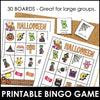 Halloween Vocabulary Bingo Game | October Words - Activity for Young Learners - Hot Chocolate Teachables