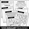 Halloween Vocabulary Word Worksheet Pack - Hot Chocolate Teachables