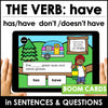 HAS & HAVE - Subject Verb Agreement ESL Boom Cards - Present Simple - Hot Chocolate Teachables