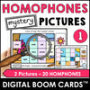 Homophone Vocabulary Boom Cards™ | Task Card Activity Set 1 - Hot Chocolate Teachables