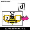 HONEY BEE - Alphabet Letter Match A to Z - Uppercase and Lowercase Letters - Hot Chocolate Teachables