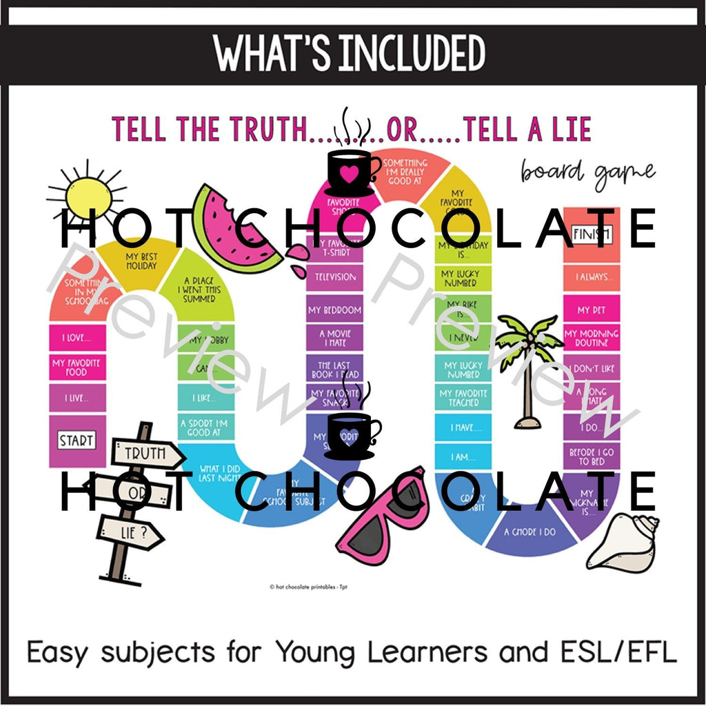 Ice Breaker Board Game | Getting To Know You Speaking Activity - Hot Chocolate Teachables