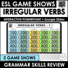 Irregular Verbs - Past Tense Review | Interactive Game Show PowerPoint + Google - Hot Chocolate Teachables