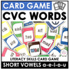 Literacy Card Game for CVC short vowels a-e-i-o-u: Plays like UNO! - Hot Chocolate Teachables