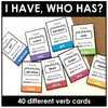 Mixed Verb Tenses - I have, Who has? Card Game - Present, Past, Future Simple - Hot Chocolate Teachables