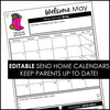Monthly Calendar & Newsletter Parent Communication Bundle - Editable with yearly updates - Hot Chocolate Teachables