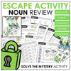 Noun Review Escape - Plural - Possessive - Common & Proper Nouns ELL /EFL / ESL - Hot Chocolate Teachables