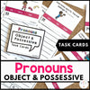 Object and Possessive Pronoun Task Cards - Hot Chocolate Teachables