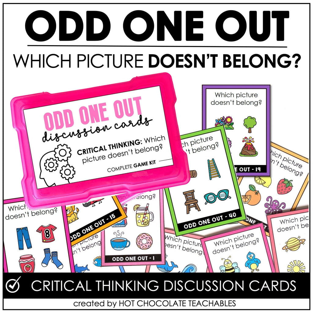 Odd One Out | Printable Speaking Cards & Digital Google Slides™ Bundle - Hot Chocolate Teachables