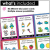 ODD ONE OUT | Which picture doesn't belong? Speaking and Discussion Task Cards - Hot Chocolate Teachables