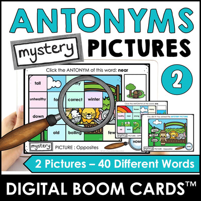 Opposite Words | Antonym Mystery Picture Boom Cards™ BUNDLE – Hot ...