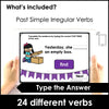 Past Tense Irregular Verbs - Changing Verbs to the Past Tense Boom Cards - Hot Chocolate Teachables