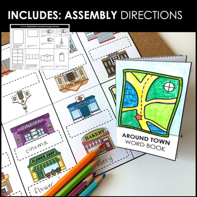Places & Buildings in a Town Vocabulary Building Mini-Book – Hot ...