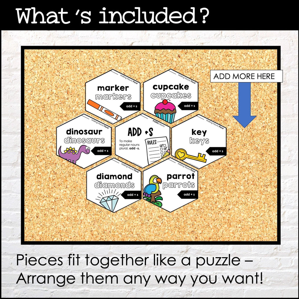Plural Noun Spelling Posters Bulletin Board Hot Chocolate Teachables
