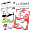 Plural Noun Spelling Rules Task Cards - Add +s +es +ies +ves GRAMMAR TOOLBOX - Hot Chocolate Teachables