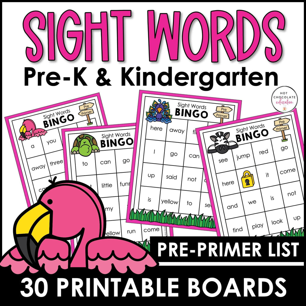 pre-primer-sight-word-bingo-30-boards-hot-chocolate-teachables for Free Printable Dolch Sight Word Bingo Cards Pre-Primer Sight Word Bingo - 30 Boards – Hot Chocolate Teachables for Free Printable Dolch Sight Word Bingo Cards
