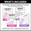 Pronoun Posters - Bulletin Board: Subject - Object - Possessive - Reflexive - Hot Chocolate Teachables