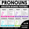 Pronoun Posters - Bulletin Board: Subject - Object - Possessive - Reflexive - Hot Chocolate Teachables
