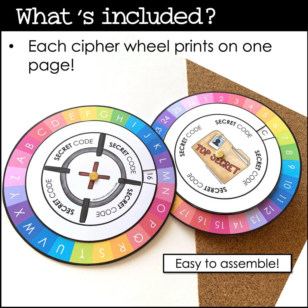 Alphabet Number Cipher Wheel | Secret Decoder – Hot Chocolate Teachables