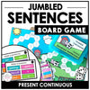 Sentence Building Board Game | Present Continuous - Hot Chocolate Teachables