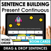 Sentence Building | Present Continuous Sentences: Boom Cards - Hot Chocolate Teachables