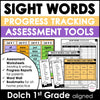 Sight Word Progress Monitoring - FIRST GRADE | Evaluation Tool | Progress Report - Hot Chocolate Teachables