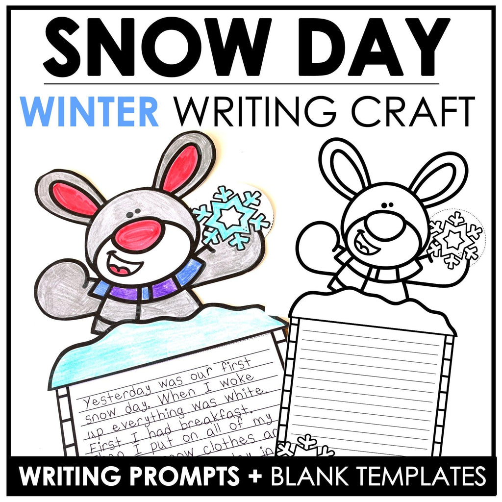 Snow Day Craft | Past Tense Narrative Writing Activity ELA / ESL / EFL - Hot Chocolate Teachables