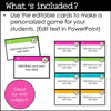 Spring Board Game Template for ANY subject with Editable Game Cards - Hot Chocolate Teachables