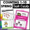 Spring Counting Number Activity Number Practice Task Cards 1 to 10 - Clip Cards - Hot Chocolate Teachables