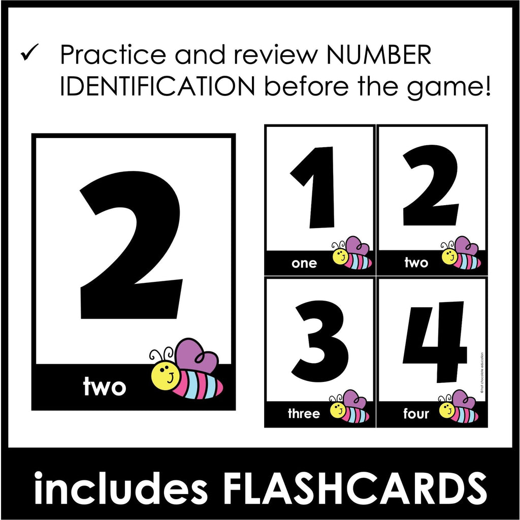 SPRING Number Recognition 1-20 Bingo Game - Hot Chocolate Teachables