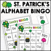 St. Patrick's Day Alphabet Bingo Game for March - Uppercase Letters A through Z - Hot Chocolate Teachables