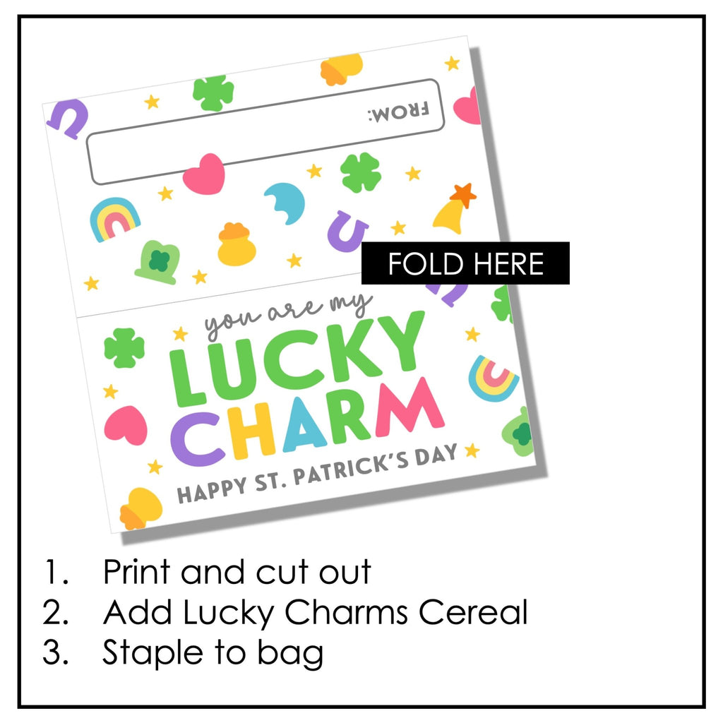 St. Patrick's Day Gift Tag | Student Gift Bag Topper | Lucky Charm Candy Treat Tag - Hot Chocolate Teachables