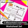 Student Profile Worksheets for Back to School - Visual Introduction Activity - Hot Chocolate Teachables