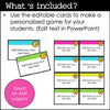 Summer Board Game Template for ANY subject with Editable Game Cards - Hot Chocolate Teachables