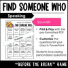 Summer Vacation Find Someone Who - Comprehension & Speaking Activity - Editable - Hot Chocolate Teachables