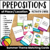 Summer Vocabulary : Prepositions of Place Card Matching Activity - Hot Chocolate Teachables