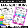 Tag Questions Task Cards - Present, Past & Future Tenses - Hot Chocolate Teachables