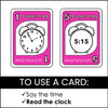 Telling Time Card Game | To the 5 minutes - What time is it? Digital & Analog - Hot Chocolate Teachables