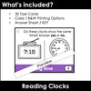 Telling Time Task Cards | Comparing Clocks - Half hour & quarter hour - Hot Chocolate Teachables