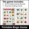 Thanksgiving Picture Bingo Game | ESL Vocabulary Based Activity - Hot Chocolate Teachables