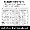 Valentine's Day Bingo Game - CUT & PASTE MAKE YOUR OWN GAME BOARDS - Hot Chocolate Teachables