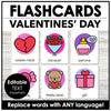 Valentine's Day Flashcards - Editable Vocabulary Flash Cards for ESL EFL ELA - Hot Chocolate Teachables